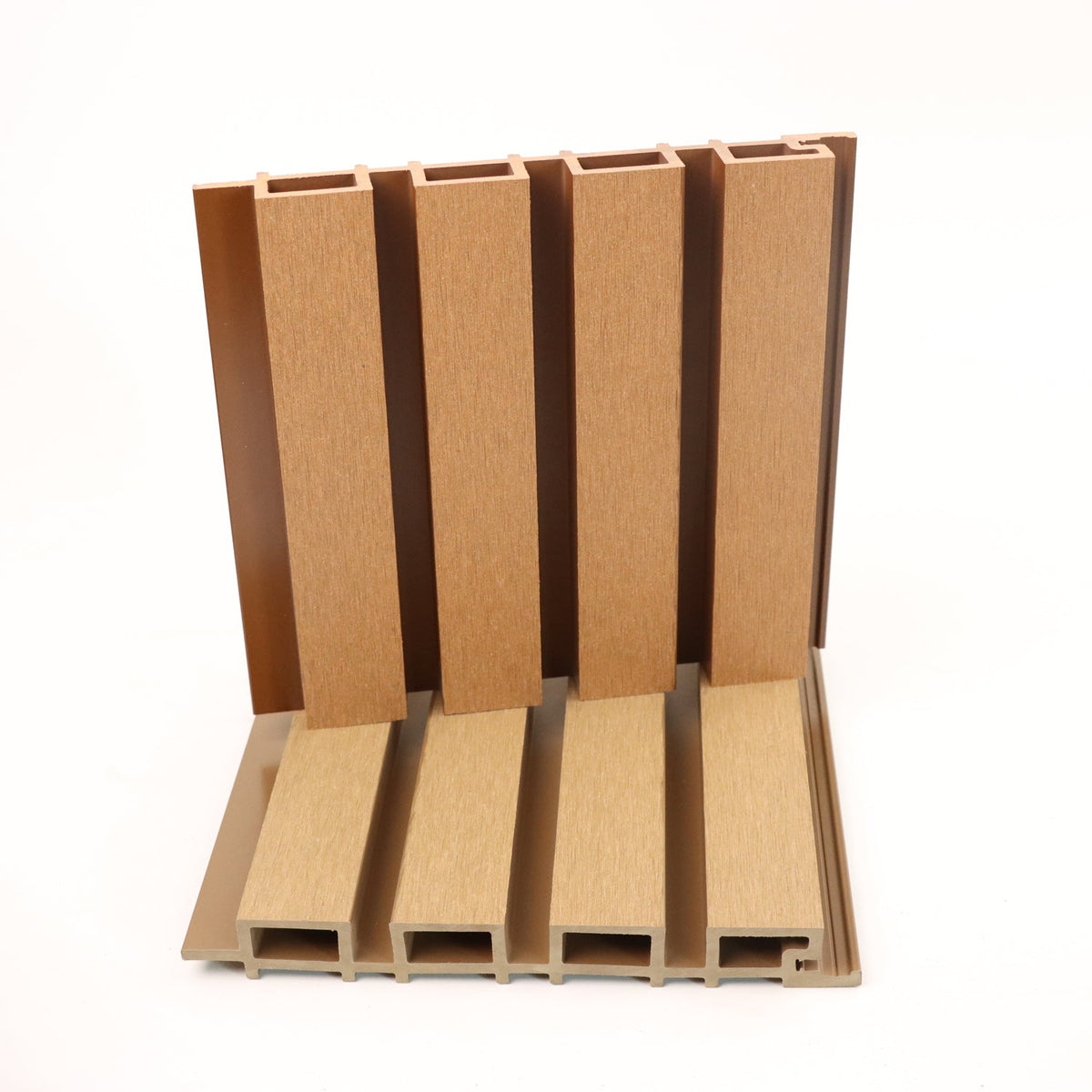 Outdoor WPC cladding boards before an exposure list is written