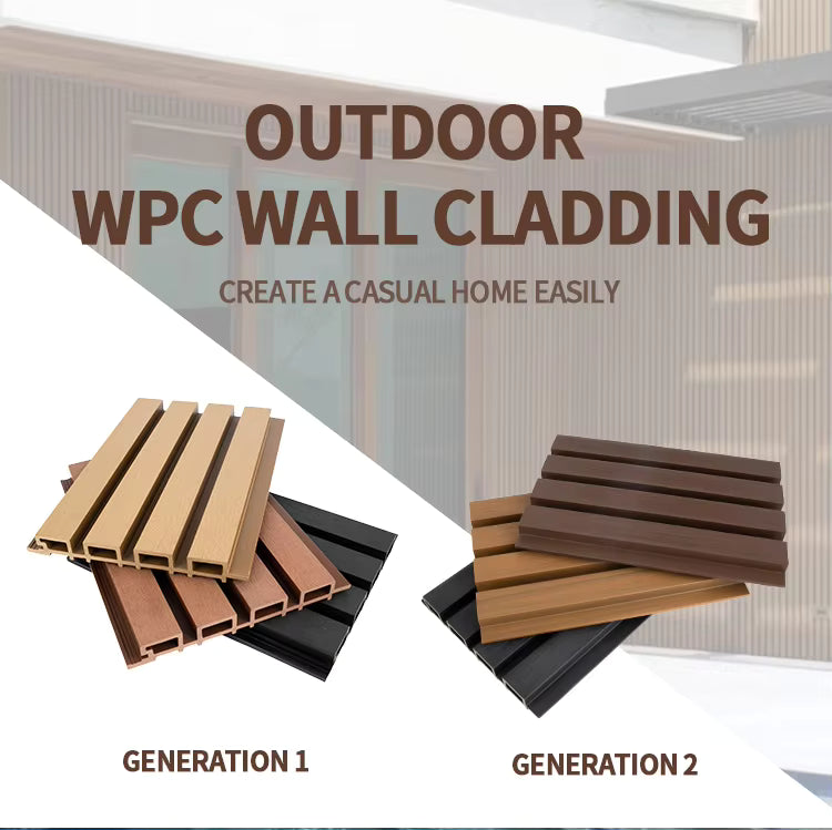 Outdoor WPC Wall Cladding Waterproof Exterior Wall Panel-Wood Plastic Composite-219×26mm