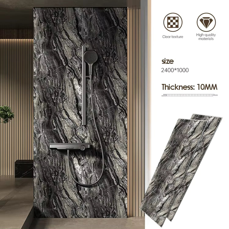 PVC Marble Shower Wall Panel Waterproof Interior Wall Panel+1000×2400×10mm — image 10