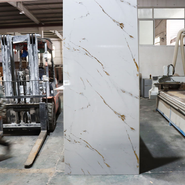PVC Marble Shower Wall Panel Waterproof Fireproof Anti-Scratch-PVC+2400×1000×10mm — image 1