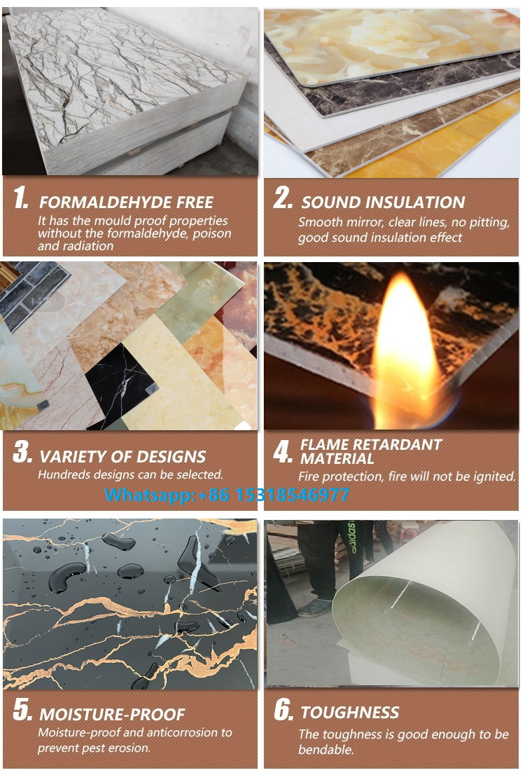 Interior Decorative PVC Marble Sheet 1220x2800mm 2–5mm Thickness (Multiple Thickness Options) — image 8