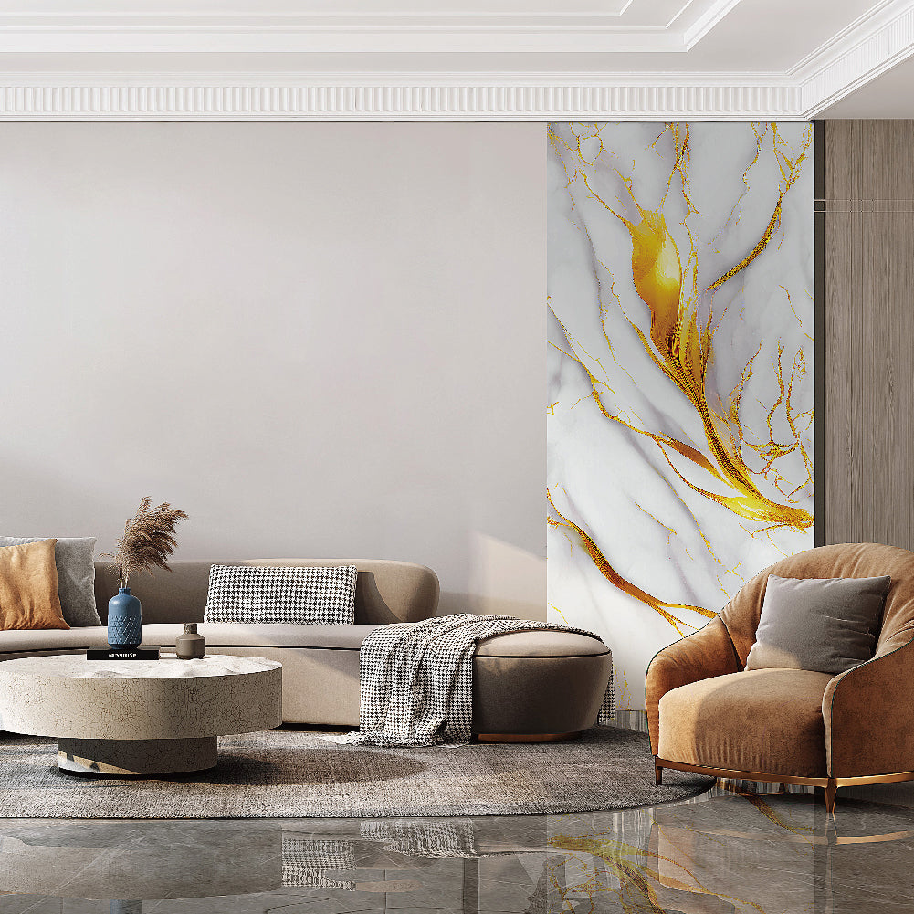 UV Marble PVC Sheet 4x8ft Calacatta White - Waterproof Bathroom & Shower Wall Panel — image 5