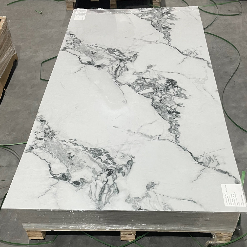 UV PVC Marble Sheet Statuario White - Wet Room Hotel Bathroom — image 2