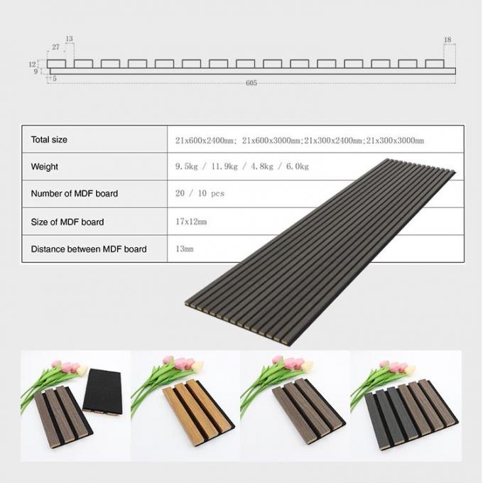 Custom Polyester Fiber Acoustic Panel Fireproof Painted Soundproof-100% Polyester+MDF With Veneer — image 4
