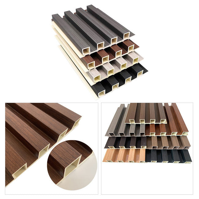 Interior Waterproof Wood Grain Laminated PVC WPC Wall Panels Designs Decor – 160×24×2900mm — image 1