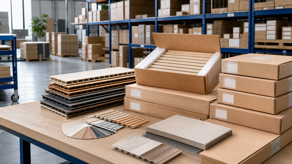 Modular wall panel kit packaged for ecommerce