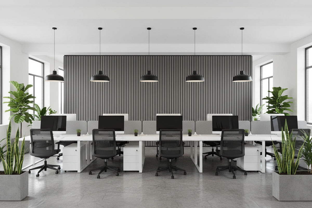 Grey PET Felt Acoustic Panel